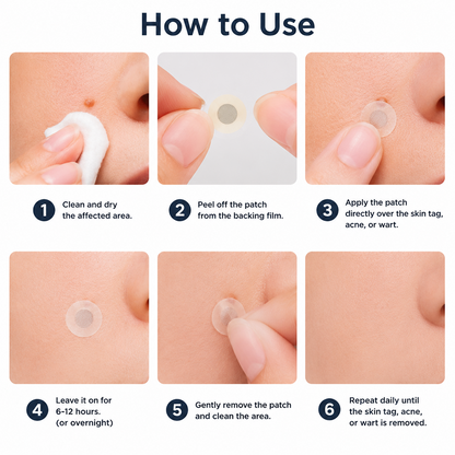 Careerel ® 2-in-1 Microneedle & Hydrocolloid Patch👨‍⚕️ | Removes raised moles, acne, flat warts, and skin tags | Helps improve wrinkles, scars, and blemishes | Invisible patches for face and body💖